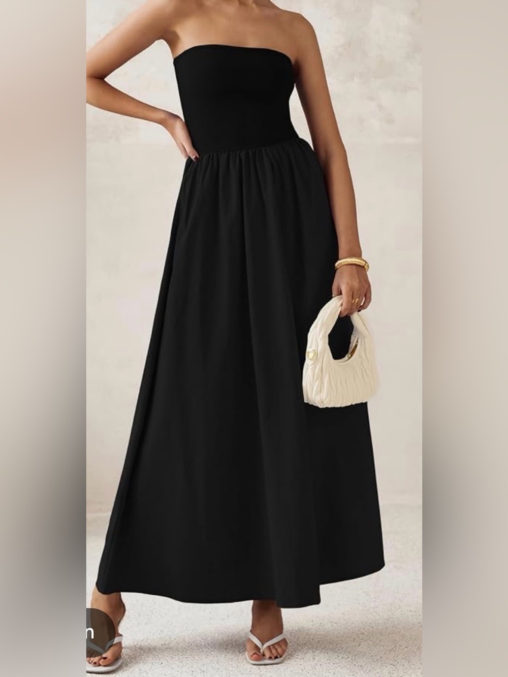 PRETTYGARDEN Strapless Black Maxi Dress NWT Plus Size XXL/20, Tube Top, $30